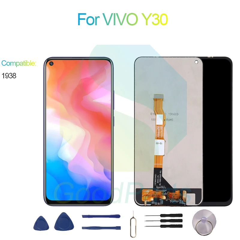 

ДЛЯ VIVO Y30 ЖК-дисплей 6,51 "1938 для VIVO Y30 сенсорный дигитайзер в сборе Замена