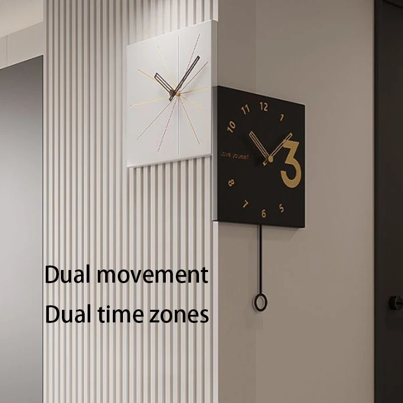 Description Picture 5 of itemLuxury Wall Clocks Elegant Nordic Interior Wall Adhesive Watch Unique Luminous Clocks Noiseless Living Room Clock Decoration