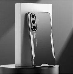 Sleek Metal Aluminum Frosted Lens Protection Case - Premium Hard Shell Cover - Samsung S26 Ultra (Silver)
