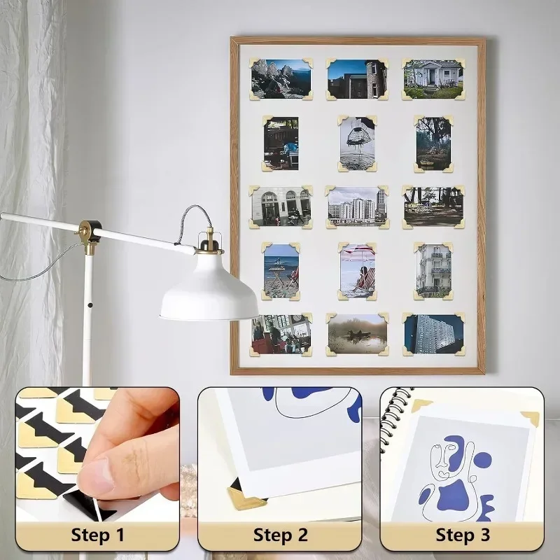 Corner Stickers DIY Vintage Kraft Paper Stickers 24/240PCS