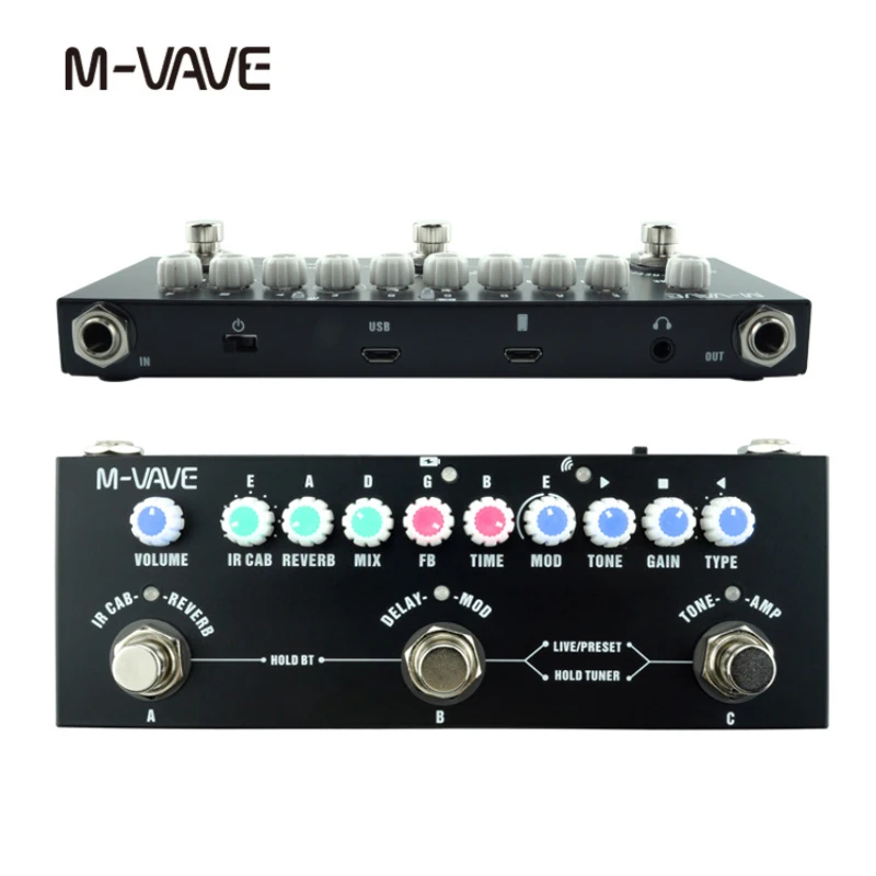 M-VAVE マルチエフェクター ギターペダル MK300/ブラック