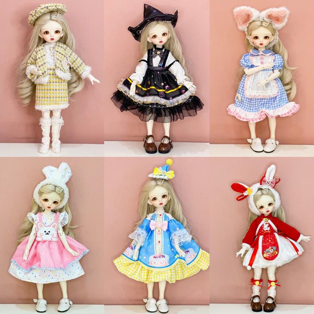 Casual Wears Doll Elegant Dresses with Headband 10 Styles Party Clothes Dolls DIY Accessories