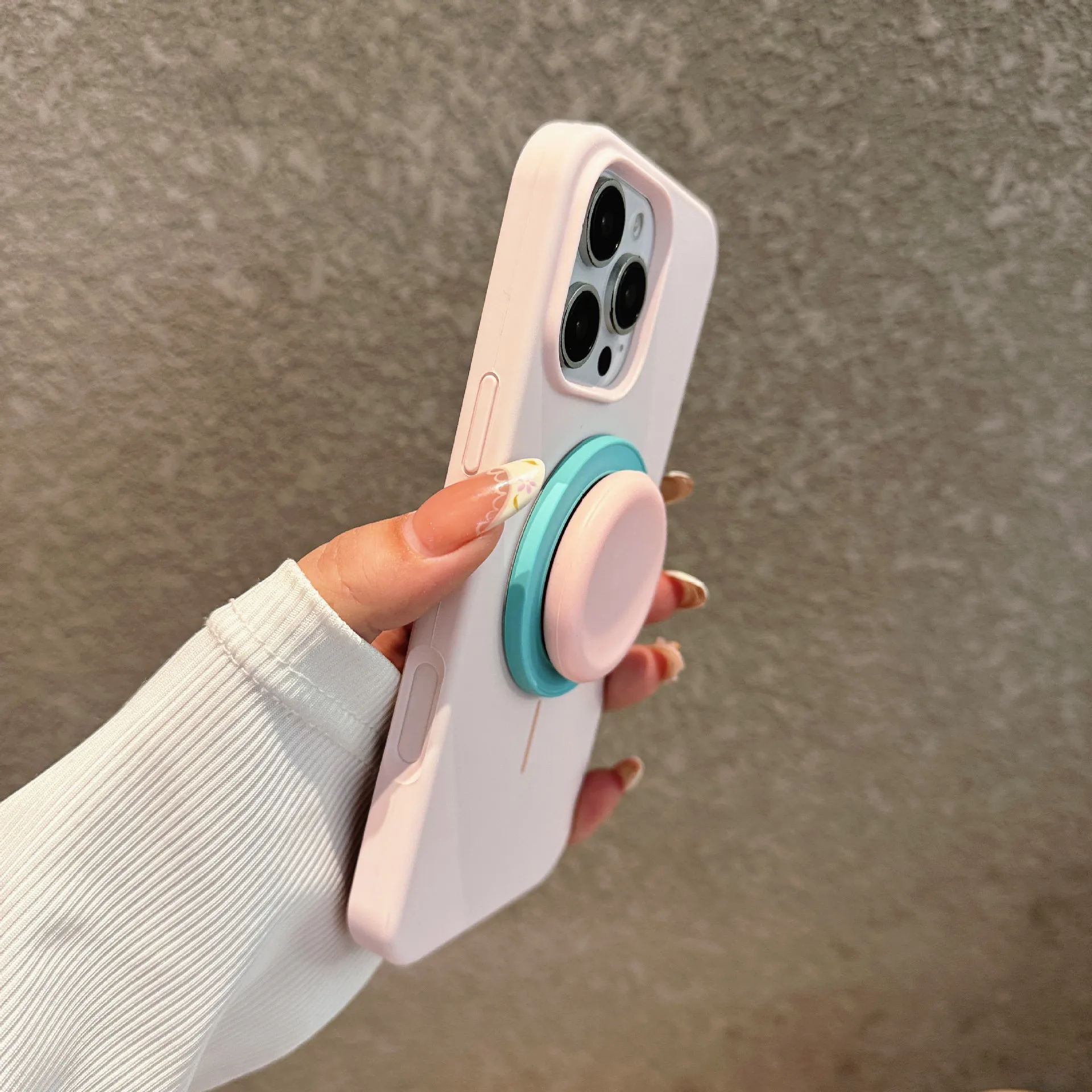Magnetic Wireless Charging Liquid Silicone Phone Case with Magsafe Holder