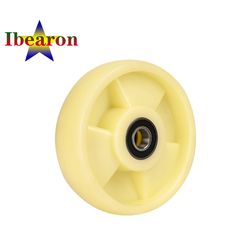 

1PCS Nylon 180mm*50mm Forklift Casters With Bearings Forklift Wheel Accessories Manual Hydraulic Pallet Truck Ground Bull Cart