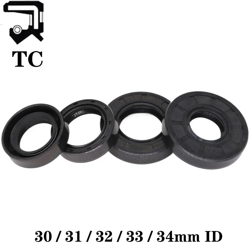 TC 30/31/32/33/34mm ID 검정색 니트릴 고무 NBR 그루브 립 스프링 가스켓 링 씰링 방사형 로터리 샤프트 스켈레톤..