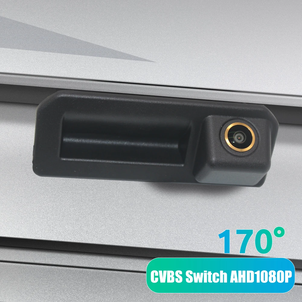 

CVBS Switch AHD 1080P Car Parking Reverse Backup Trunk Handle Rear View Camera for Audi Q2 Q2L Q3 A5 A5L A6 A6L VW Polo Passat