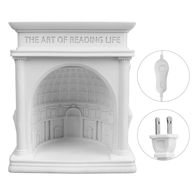 4 White Arched Candle Warmer Lamp