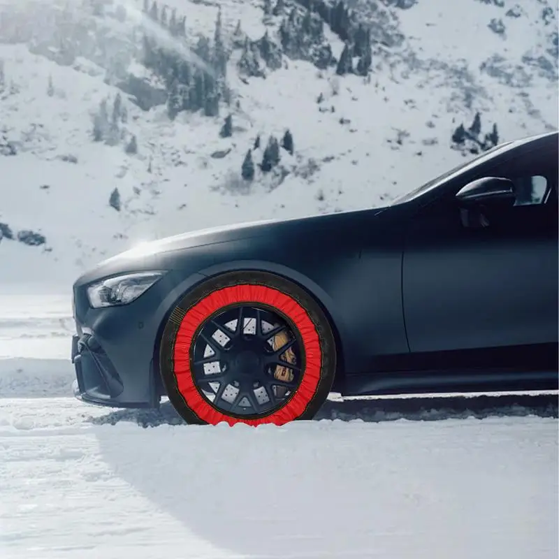 Tire Socks For Car 2X Automotive Tires Chains Device Grip Snow Chain Alternative Traction Device For Cars Auto RVs SUVs