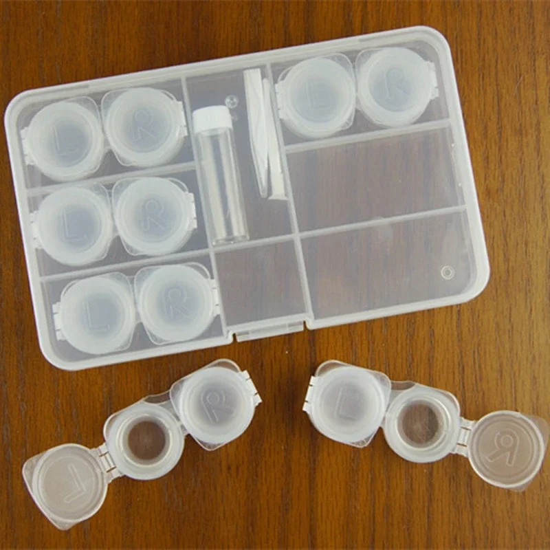 Contact Lens Case Random Colors Container Travel Set Storage Holder