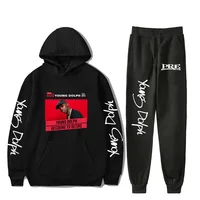 Rapper Young Dolph Men's Sportswear Sets Casual Tracksuit Two Piece Set Top and Pants Sweat Suit Male Sporting Suits Streetwear 1