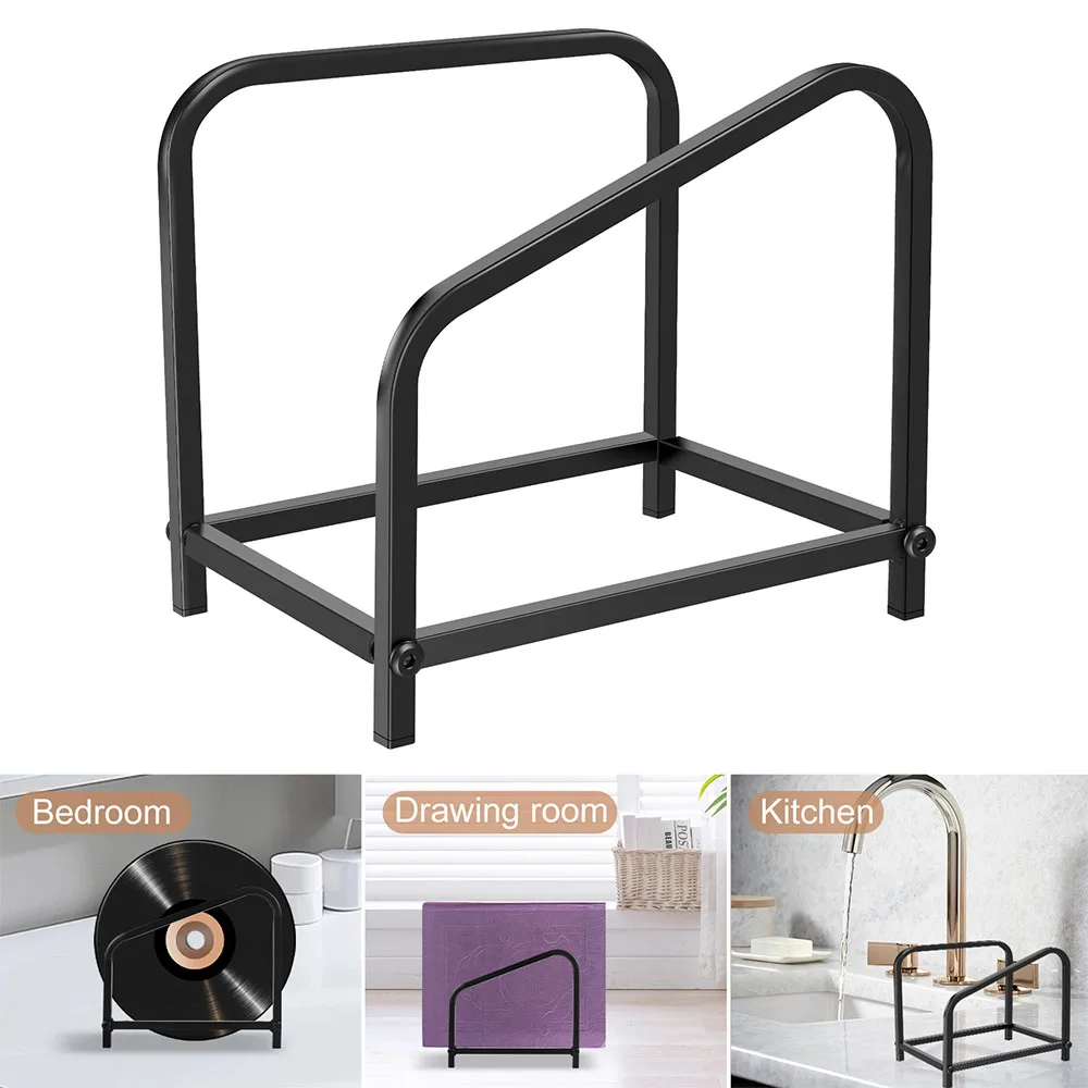 Magazine Storage Rack Metal Desktop Books Holder Multipurpose Office Desk Storage Supplies for Albums CD Books Magazines Files
