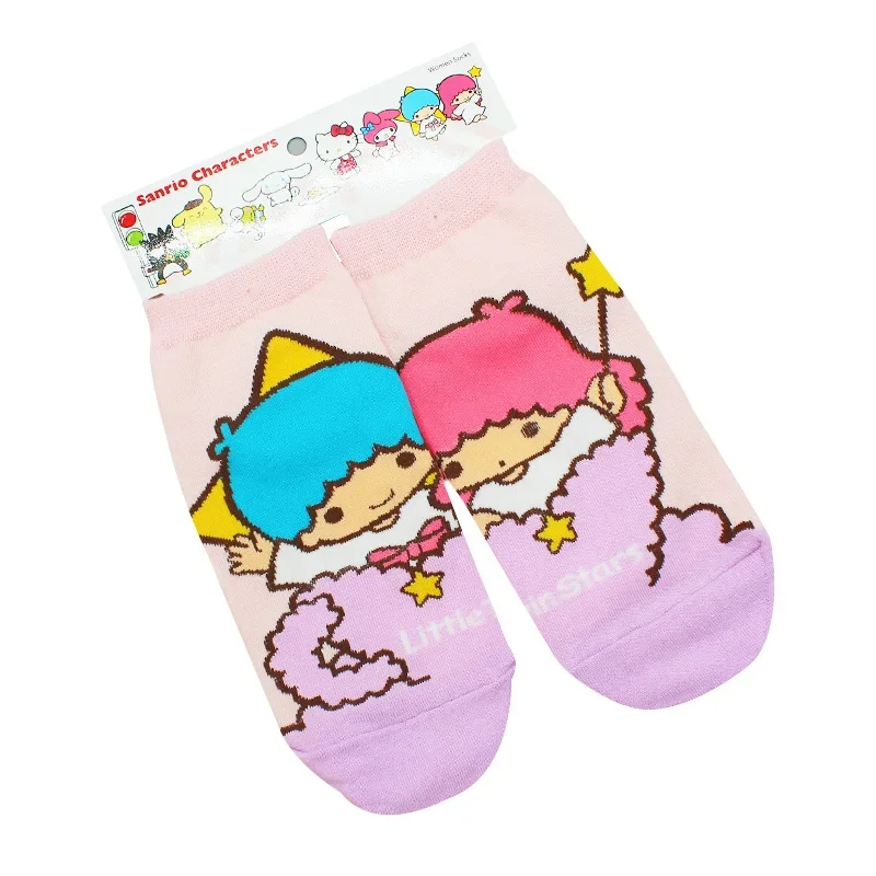 Cartoon Sanrio Kawaii Anime Girl Pure Cotton Home Warm Socks Kuromi Melody Cinnamoroll Warm Casual Socks Girl Gift Adult Sock 5