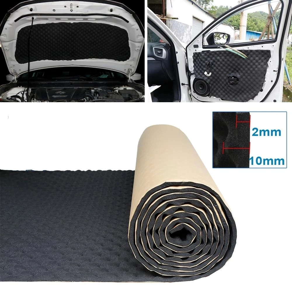 3/6/10mm Roll Car Soundproof Sound Deadening Thermal Insulation Foam Mat Sheet 