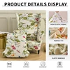 Wing Chair Slipcovers 2 Pieces/set Stretch Wingback Chair Covers Printing Armchair Furniture Protector Soft with Elastic Bottom 3