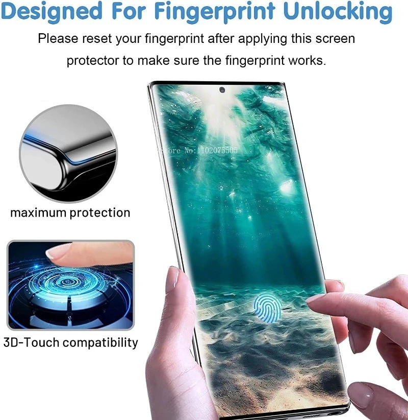 Enhanced 9D Full Cover Clear Tempered Glass Screen Protector - 2 Pack, Anti-Scratch