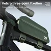 WEST BIKING Bicycle Magnetic Lid Top Tube Bag With Bolts Mounted & Straps MTB Road Bike Waterproof  Front Frame Structured Bag 6