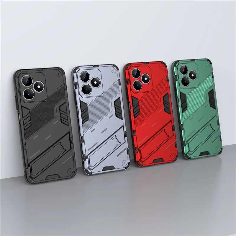 Shockproof Armour Case For Realme C51 C53 C55 With Kickstand Ring_voghion.com