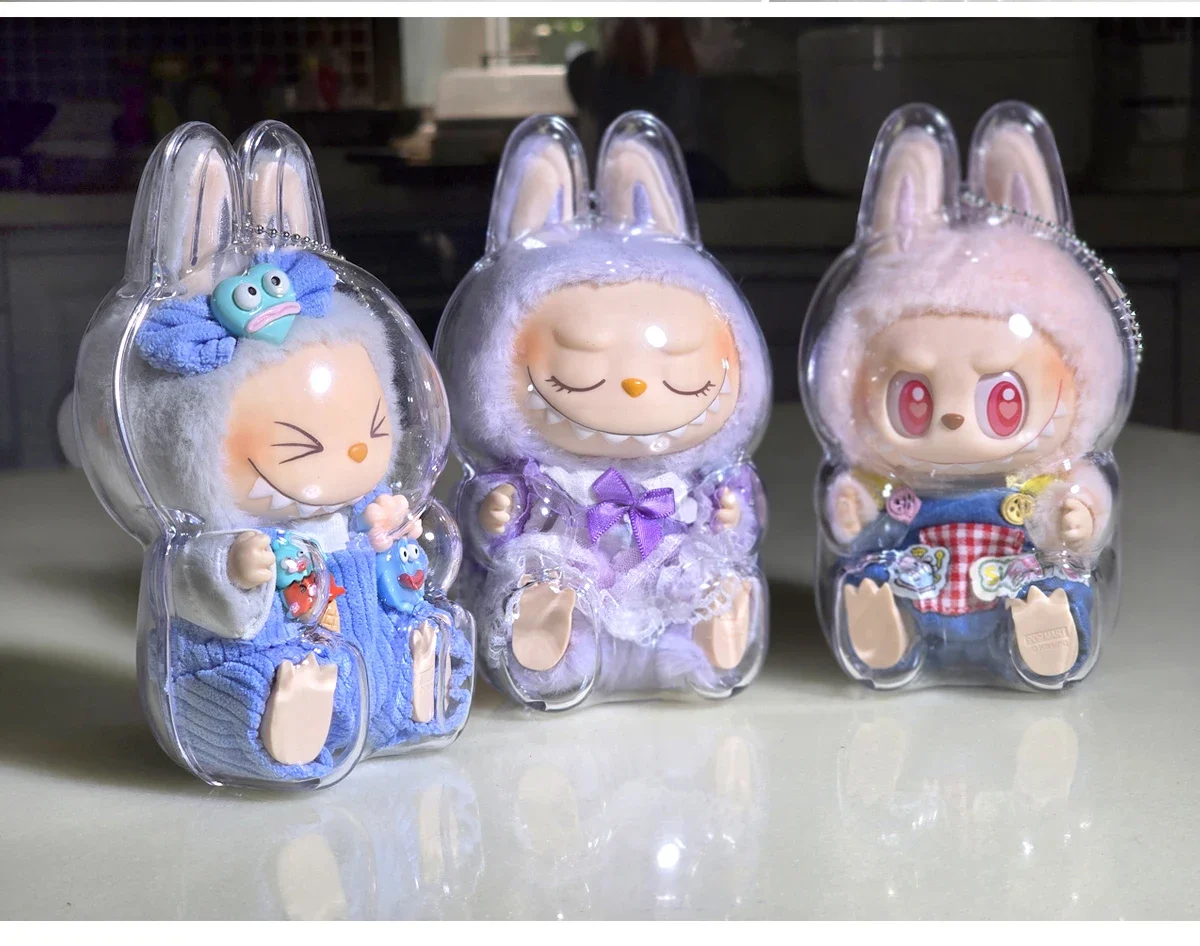 🧸 18 cm Labubu Doll Vinyl Dustbag – Protective & Portable Carrying Case