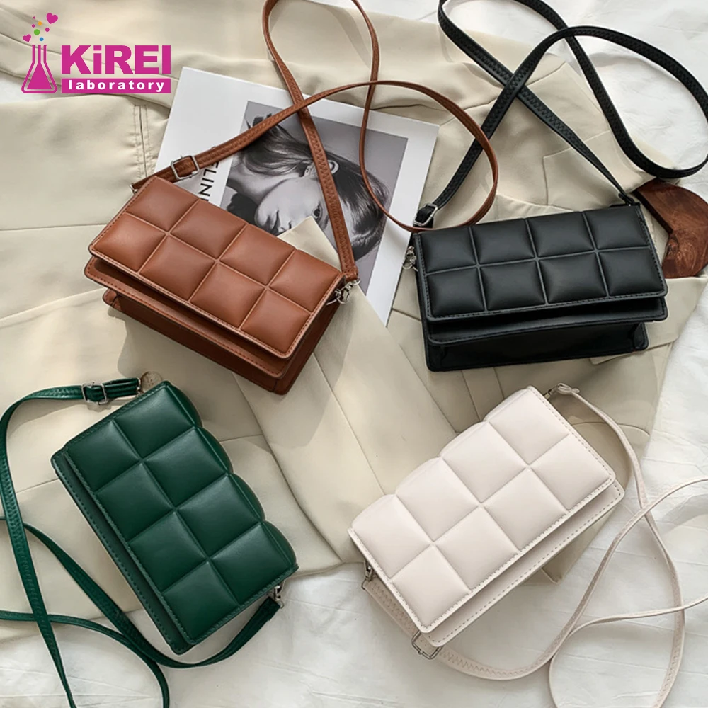 

Solid Color Fashion Shoulder Handbags Female Travel Cross Body Weave Small PU Leather Crossbody Bags For Women