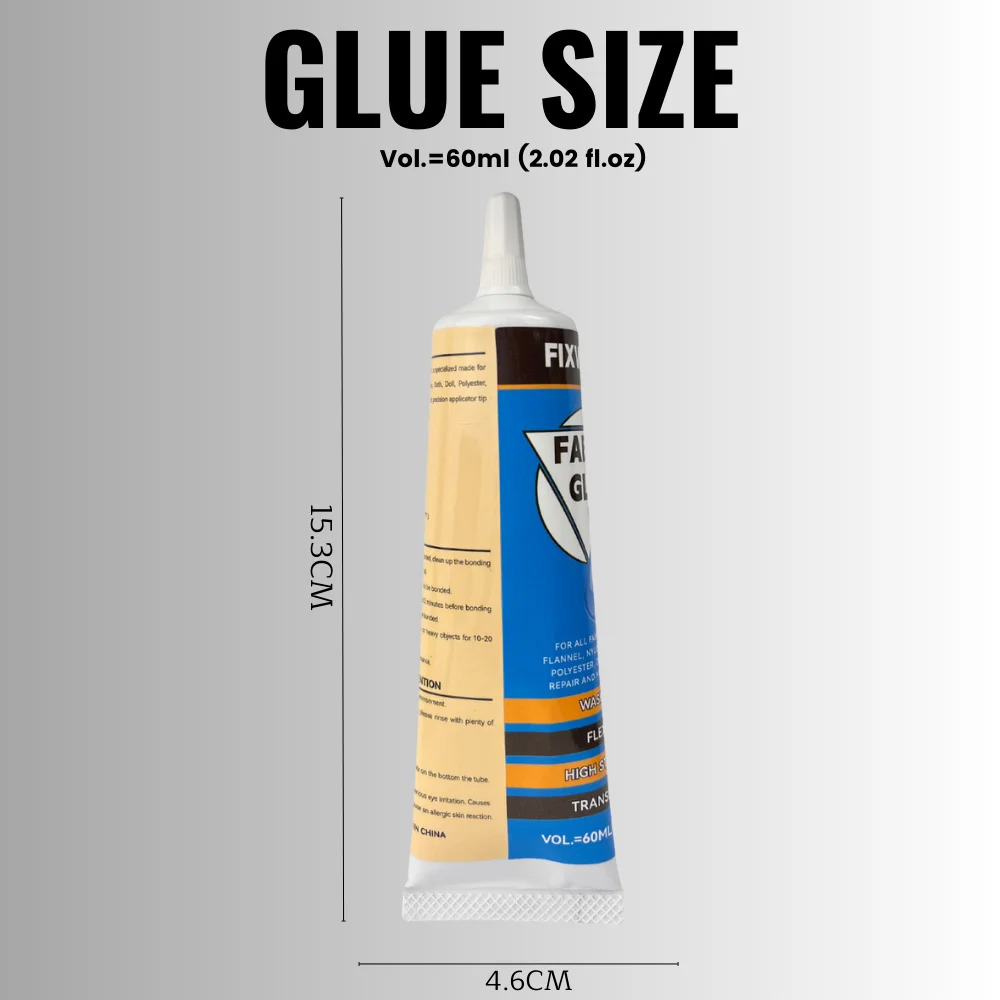 Stoffkleber, klarer Kontakt, DIY-Stoff, Faserkleber, Mehrzweck-Kleber für Hochzeitskleid, Ledertasche, Diamantglas, 60 ml – Detail 7