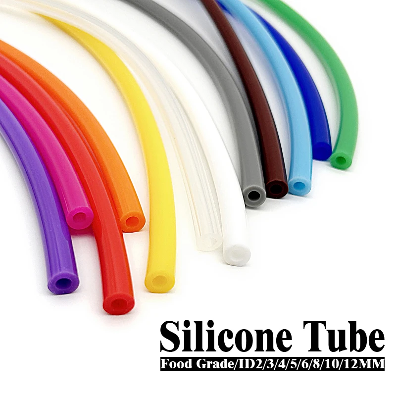 1 Meter Silicone Tube ID 2 3 4 5 6 7 8 9 10 12 mm Flexible Rubber Hose Food Grade Soft Drink Pipe Water Connector