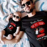 Personalised Our First Father's Day Family Matching Outfits Dad Shirts Baby Rompers Family Clothes First Father's Day Gift 1