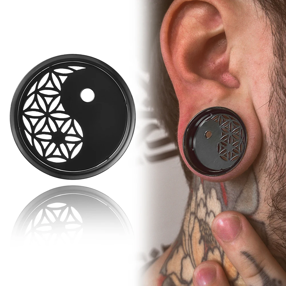 TBOSEN Lot De 4 Ou 3 Paires D'écarteurs D'oreille à Vis En Acier Inoxydable De 0 G à 2,5 Cm, Métal