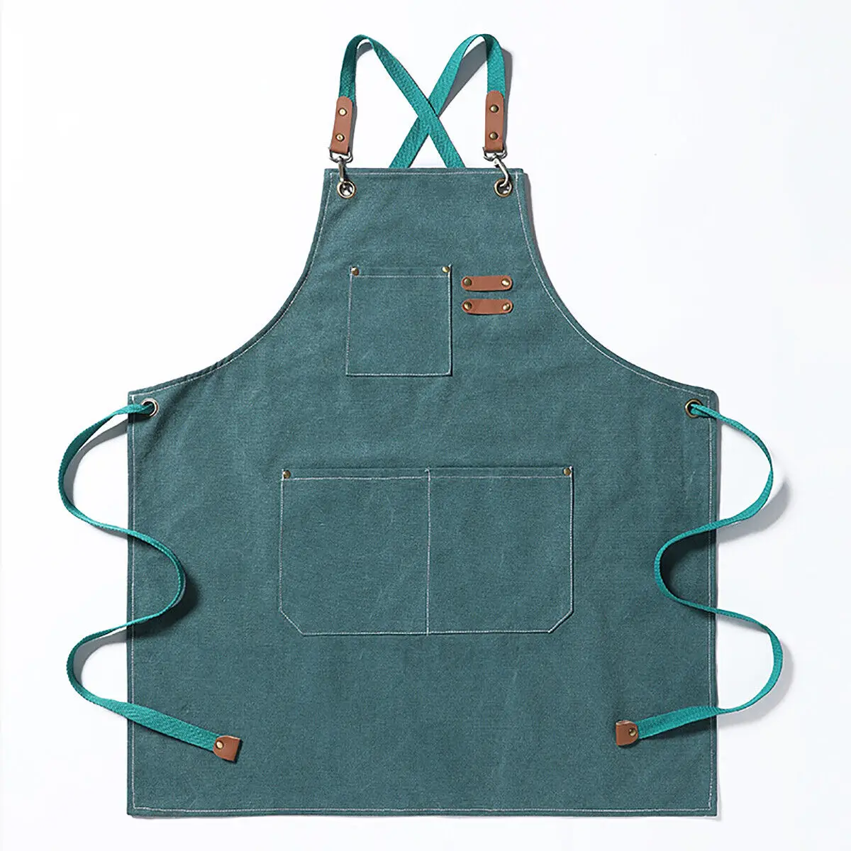High Brand Men Women Thick Canvas Denim Bib Apron Kitchen Cooking Workshop Heavy Work Apron Home Kitchen Accessories