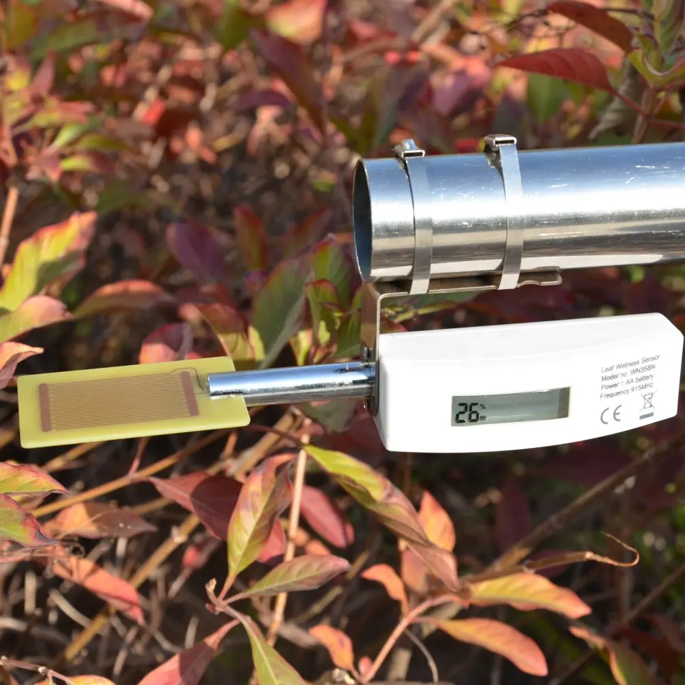 Soil moisture sensor Ecowitt WN35 Leaf Surface Moisture on Foliage Sensor with LCD Display Leaf Wetness Sensor Up to 8-channel Supported
