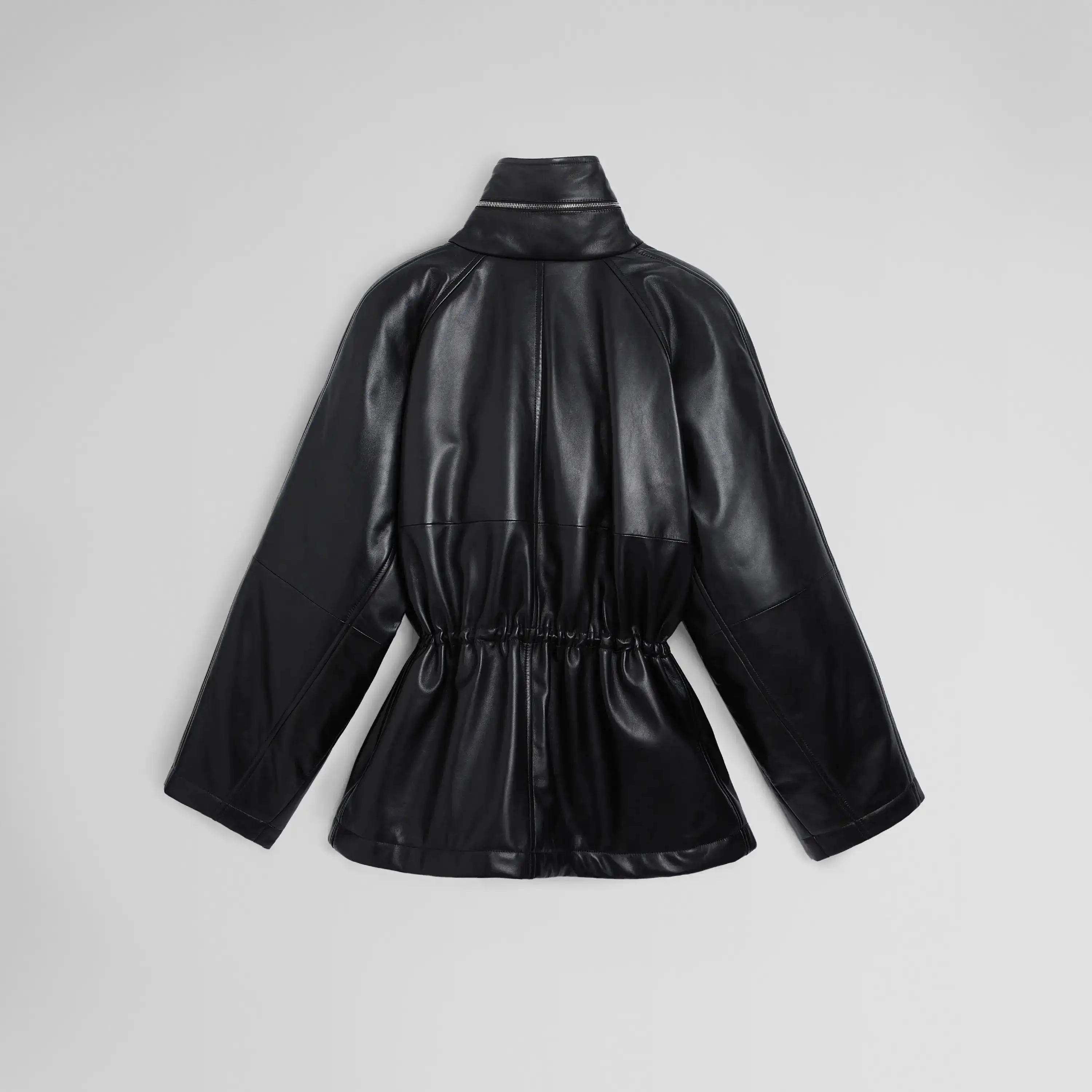 【PHOEBE ENGLISH】背面プリーツ Hooded Coat black FGE260-602TSWV_RELAXED_BLAZER-