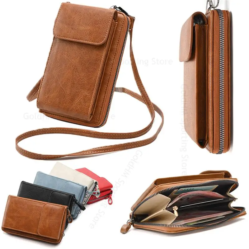 

For ZTE nubia Z60 Ultra Z50S Z40S Pro Crossbody Lanyard Leather Case Bag For Blade V50S V70 Pro V41 Vita Wallet Flip Phone Pouch