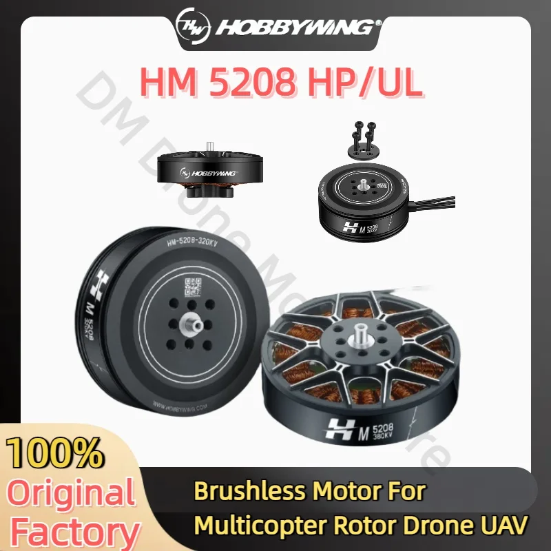 Hobbywing HM 5208 320KV/380KV Moteur Drone 6S 1.4-1.9kg RC