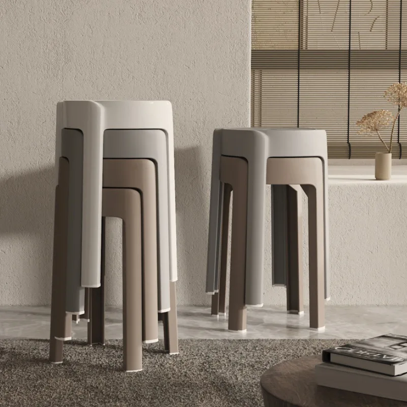 Household Adult Stool Plastic Round Stool Nordic Furniture Portable Stool