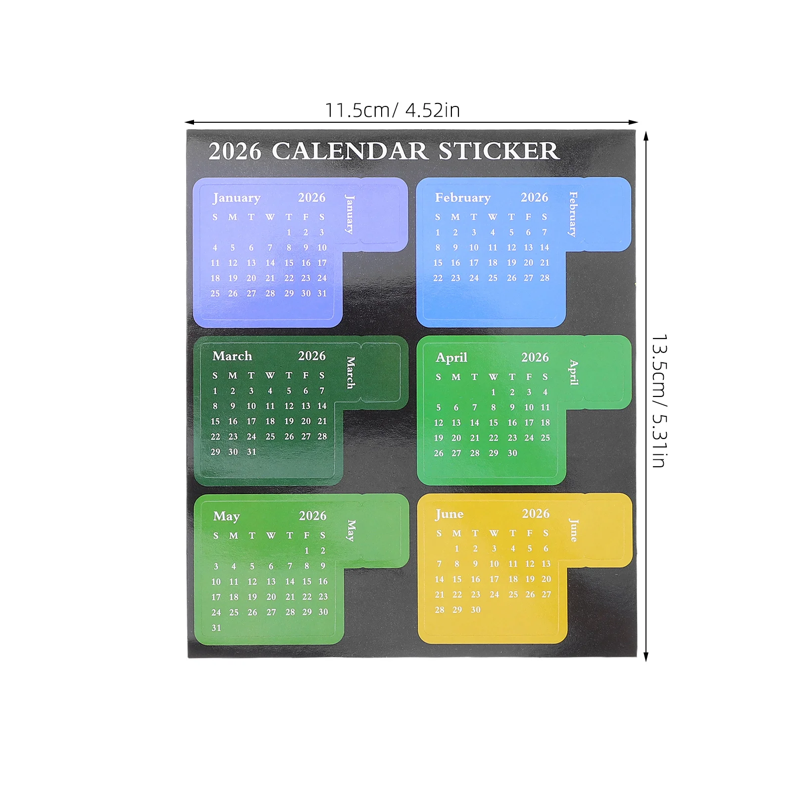4/6 Sets Calendar Tab Stickers 2026 Monthly Calendar Index Tabs Sticker Adhesive Planner Decal For Journals Notebooks Scrapbooks