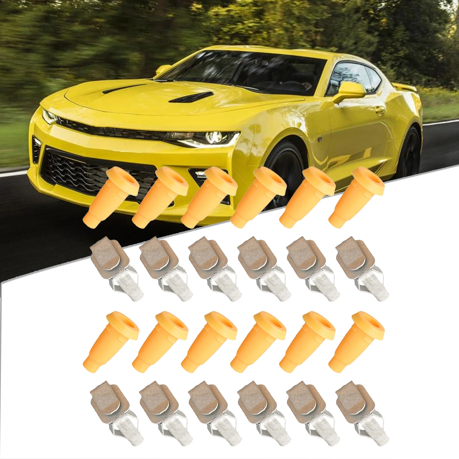 

Interior Door Panels Plugs & Clips Door Panel Frame 24pcs/set 4500027 Interior Plastic/Metal For Camaro For Chevy