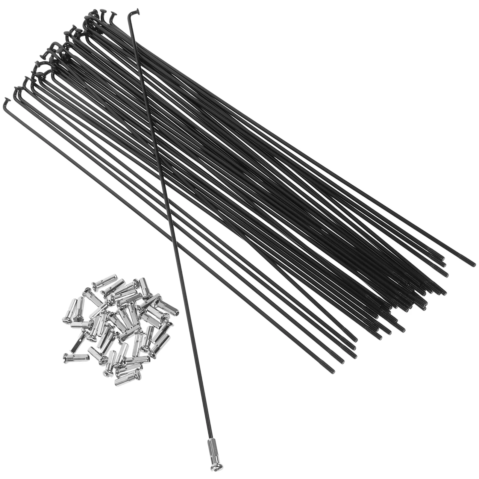 

36 Sets 14G Spokes Stainless Steel Spokes with High Strength Bike Wheels Spokes 260mm- Black