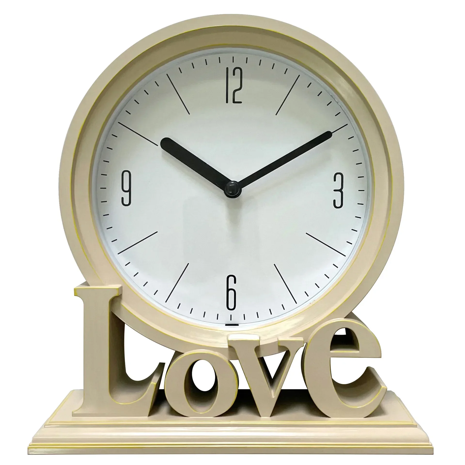 Retro display desk clock desktop small alarm clock quiet desk clock bedroom decoration living room home sitting clock bedside