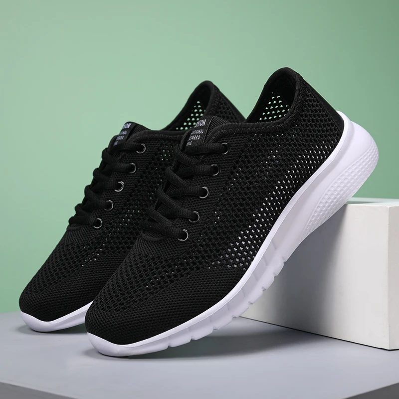 Women's Shoes Summer Flat Bottom White Casual Shoes Women's 2023 New Korean Version Running Shoes Mesh Breathable Sports Shoes