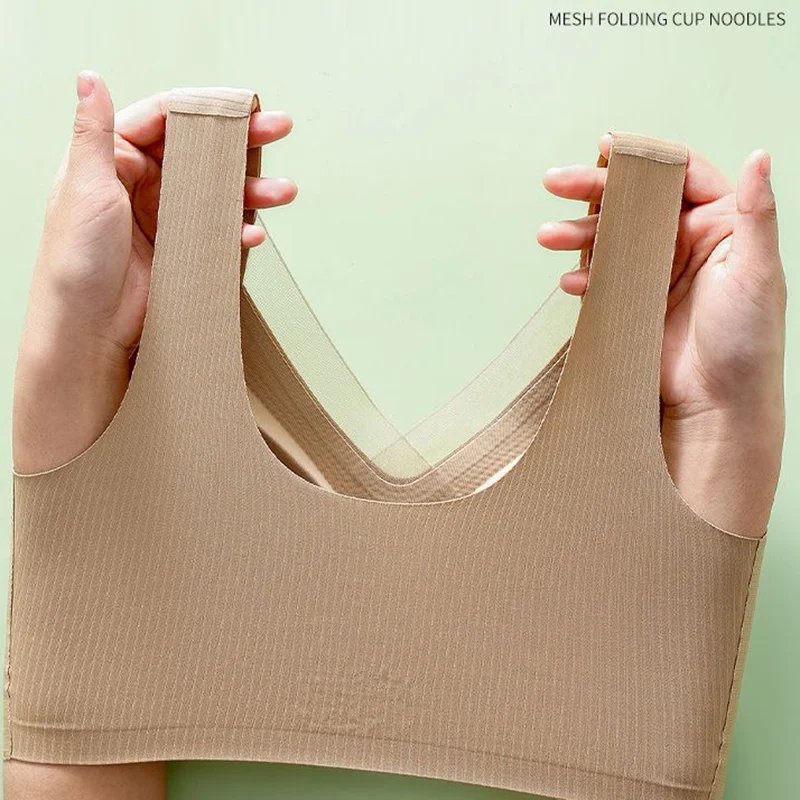 1pcs Women's Bra Breathable Gather Together No Trace Bra No Steel Ring Comfortable Large Size Underwear Vest Sport Bralette 6