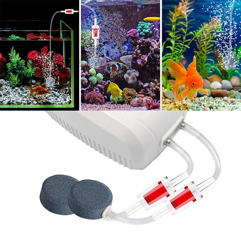 5PCS/1pack Red Clear Air Check Valve - Non-Return One Way Check Valve For Aquarium Air Pump Fish Tank Aerator 6