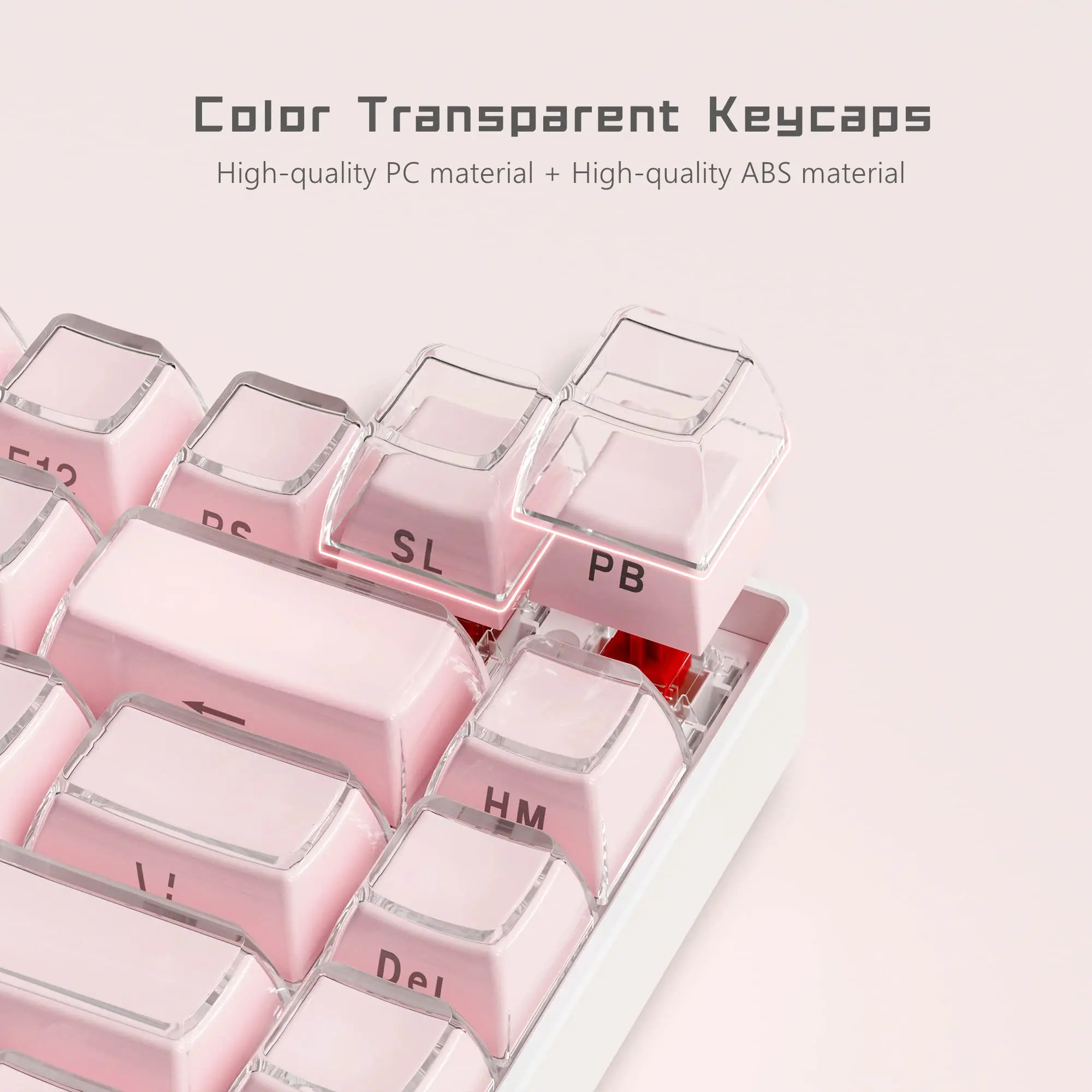 Pink Jello Crystal Translucent Keycap