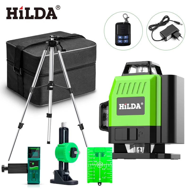 Hilda16Lines4DLaserLevelGreenLaserBeamSelfLeveling360