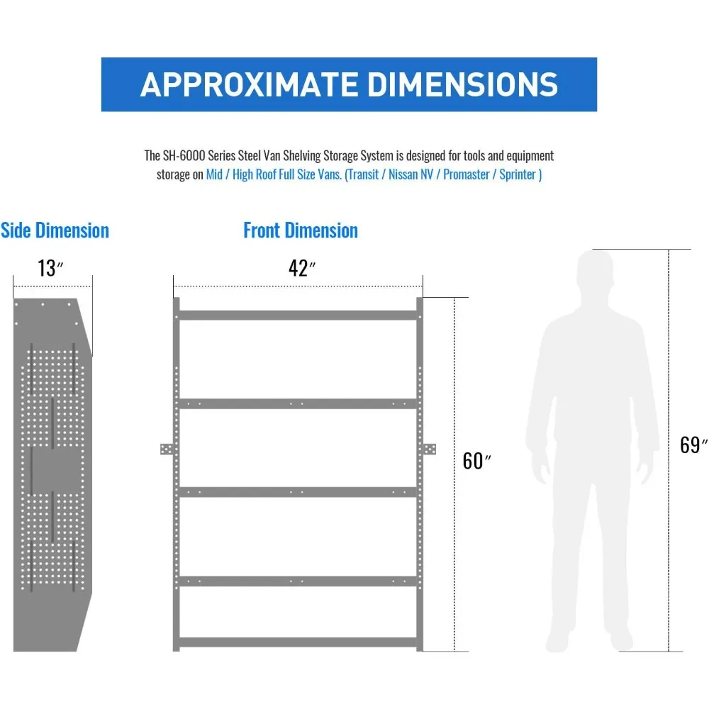 

Подходит для транспортировки, стальная Средняя/высокая тележка для хранения, один комплект из 2 стеллажей, 42x60x13 дюймов