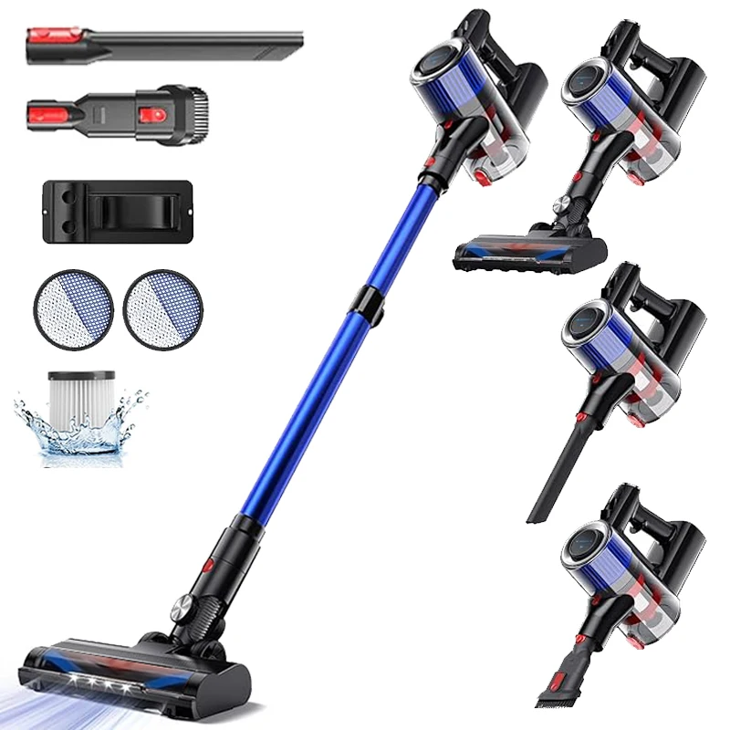 CordlessVacuumCleanerStickVacuumwith24KpaPowerfulSuction