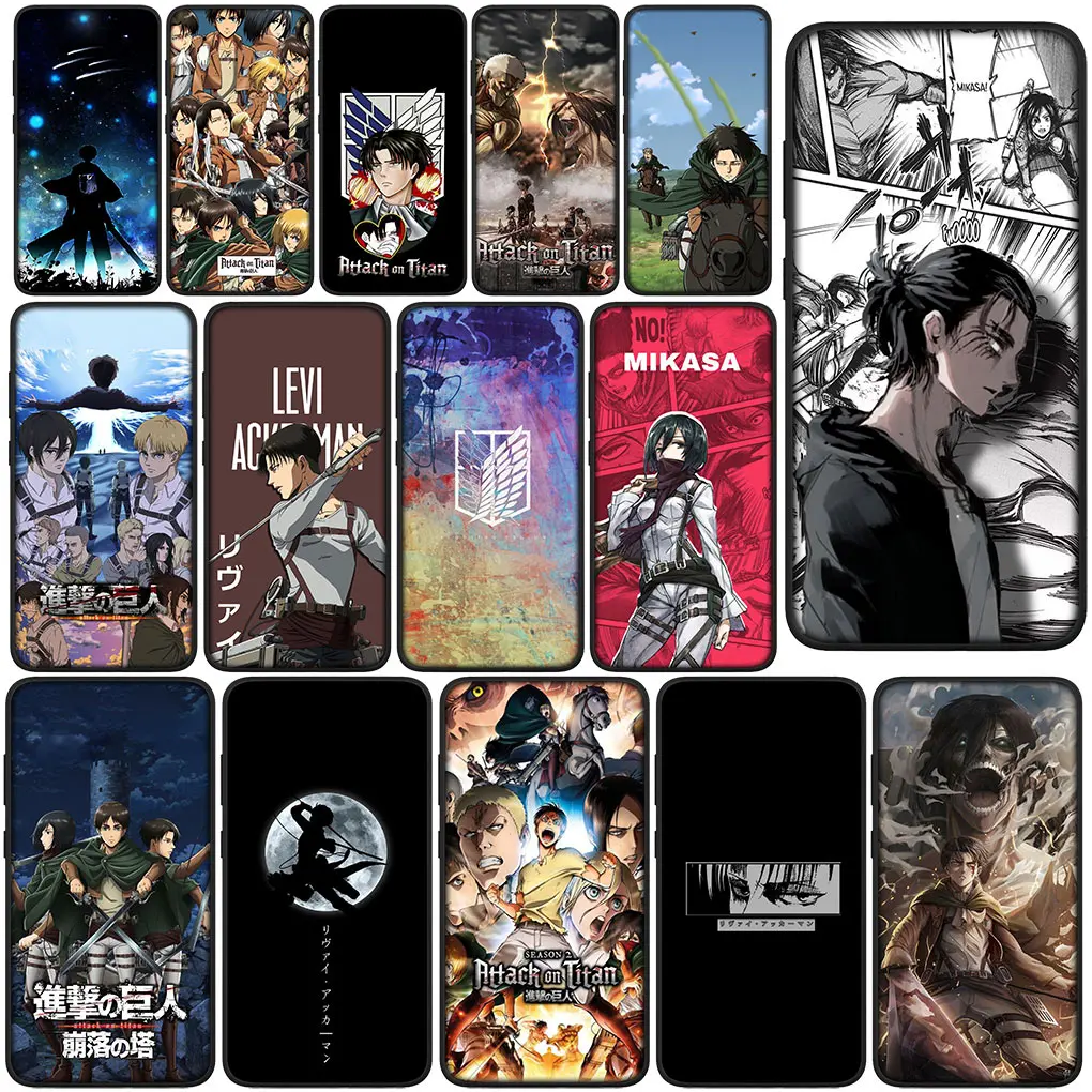 Jaeger Levi Attaches On Titan Eren Custodia Per Telefono Per Xiaomi Mi 12 11T 10T 9 Cc9E A2 Pocophone F1 Redmi K20 K30 K40 Pro 12X
