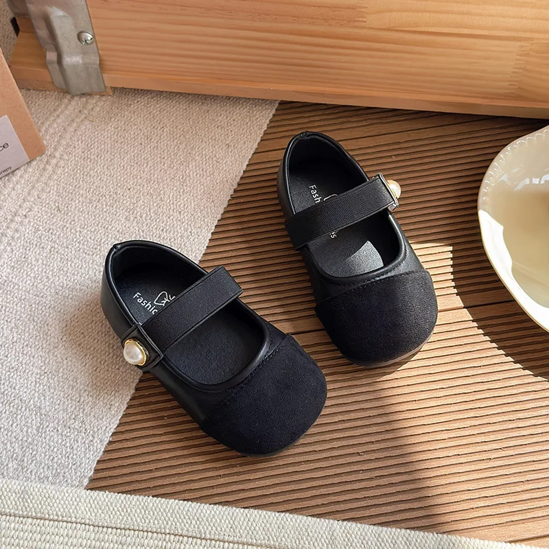 Girls Leather Shoes Korean Style Soft Anti Slip