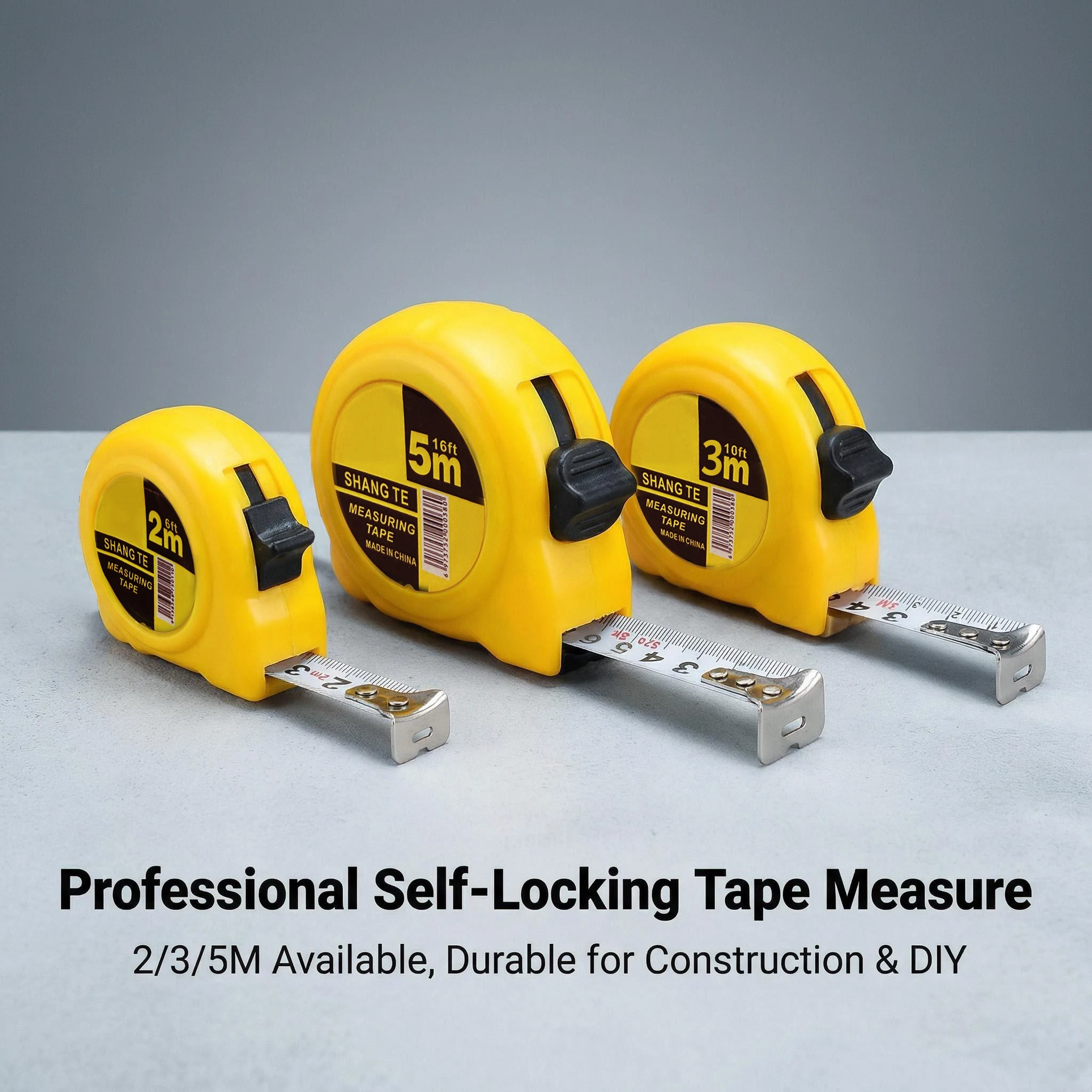 Metric Steel Tape Measure - Durable Metal Measuring Tool, 2m/3m/5m Lengths