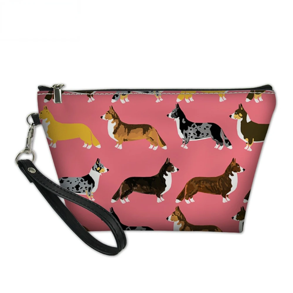 

Cosmetic Case Cute Corgi Printing Women Customized Make Up Storage Bag Travel Organizer Wash Pouch with Zipper Makeup Box
