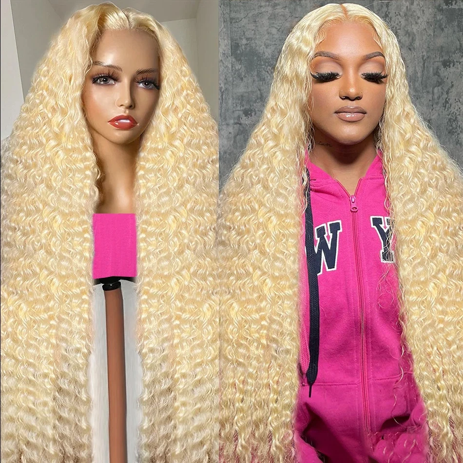 

613 Blonde Lace Front Wig Deep Wave Frontal Wig 13X4 Curly Lace Front Human Hair Wig 13x4 Hd Lace Frontal Wig Glueless Wigs