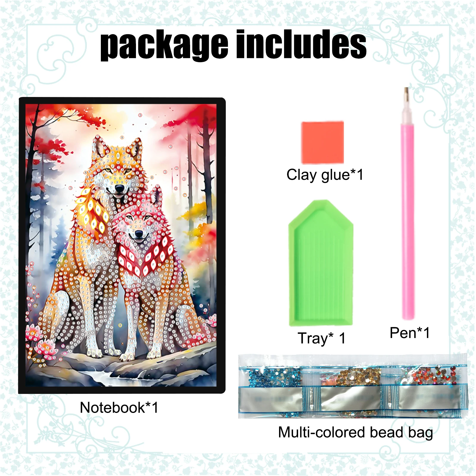 5D DIY Special Shape Diamond Art Painting A5 Notebook Sketchbook Rhinestone Art Hand Craft Kit Office Product